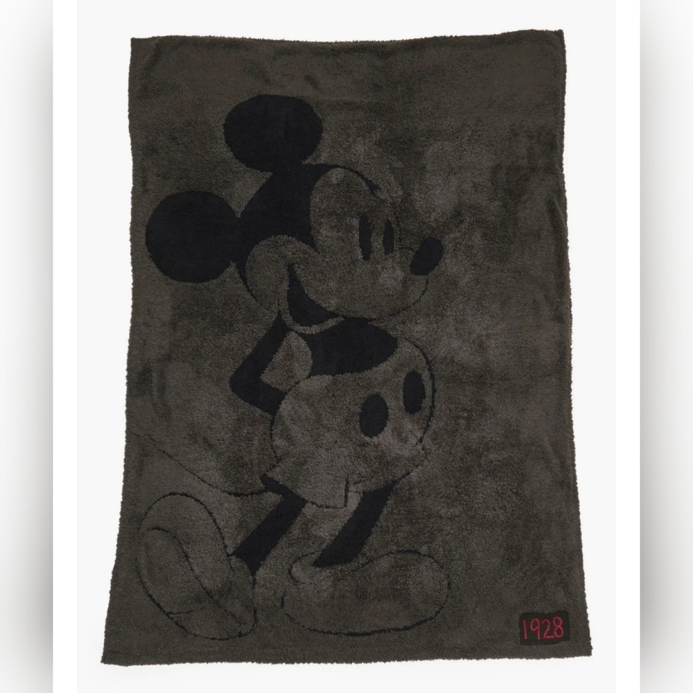 Barefoot Dreams Disney Classic Mickey Blanket - Carbon/Black - 45" X 60"
